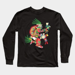 Tonatiuh, Aztec sun God Long Sleeve T-Shirt